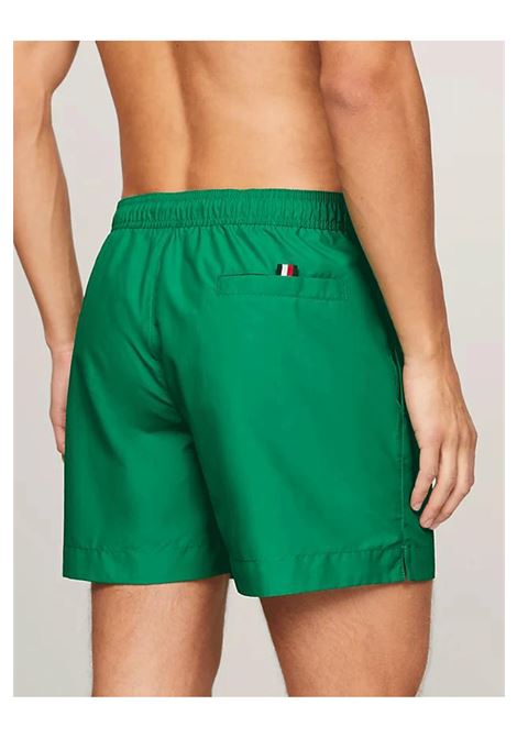 Costume Tommy Jeans Original Medium Drawstring Verde Uomo TOMMY HILFIGER SWIMWEAR | Costumi | UM0UM03258-L4B